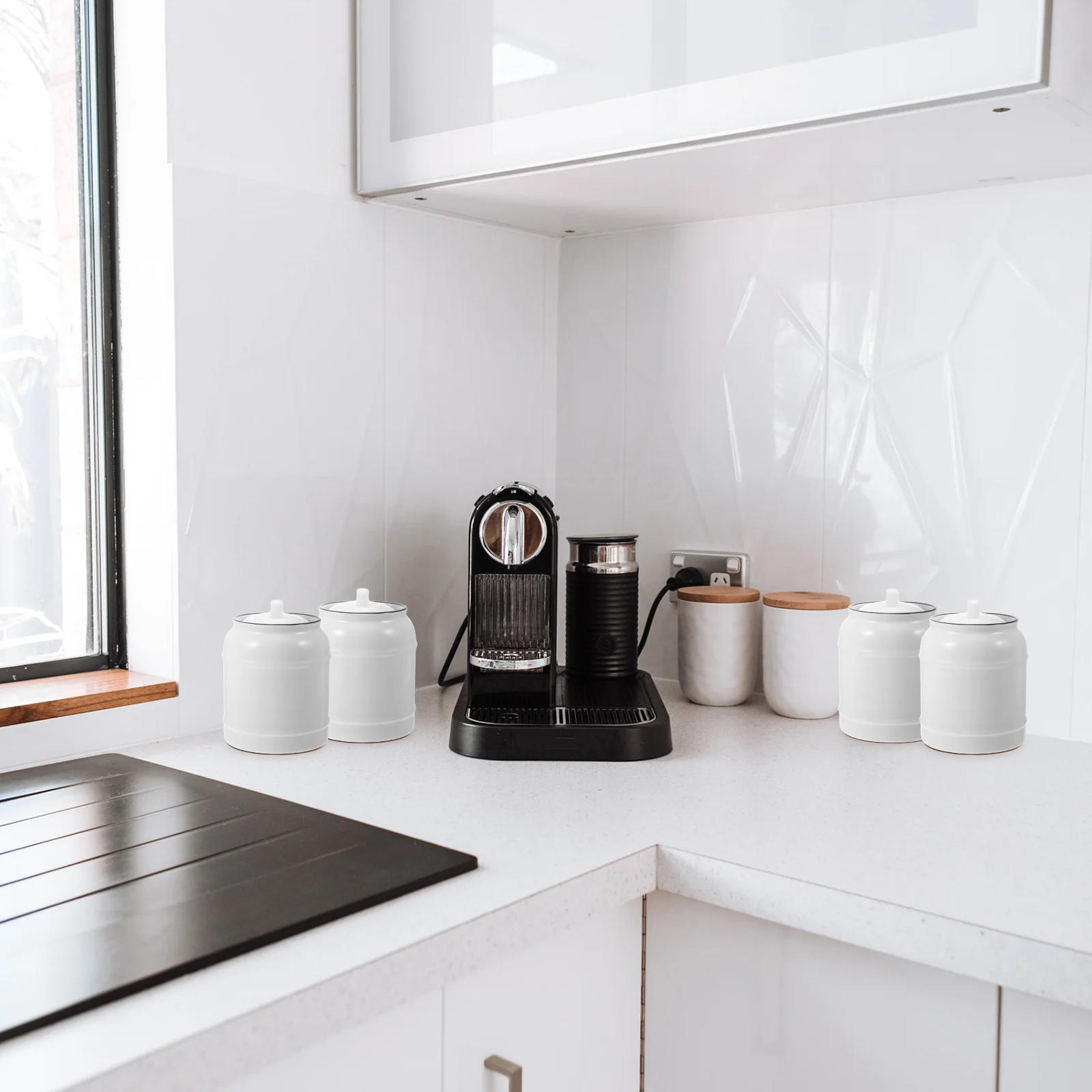 1 шт. элегантный керамический держатель для хранения продуктов, герметичная крышка для чая, кофе, белая керамическая банка для хранения продуктов питания