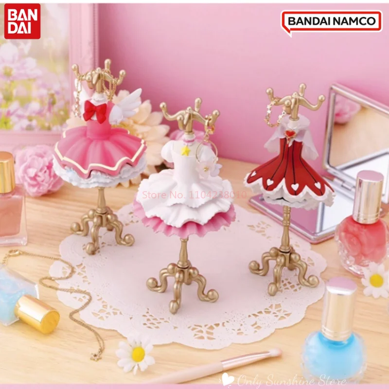 ราวแขวนเสื้อผ้าสไตล์สาวน้อยเวทมนตร์ซากุระจาก BANDAI - ของตกแต่งโต๊ะอเนกประสงค์สำหรับเครื่องประดับ ฟิกเกอร์ของเล่น และงานอดิเรก