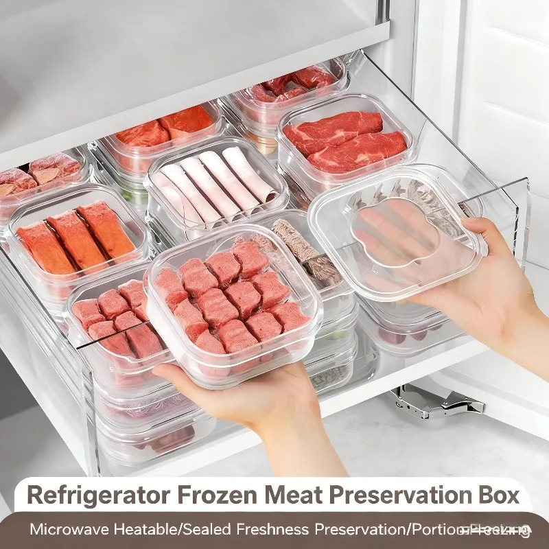 

Frozen Storage Box, Frozen Meat Packaging, Food Grade Preservation Box, Food Sealed Plastic Compartment Small Box