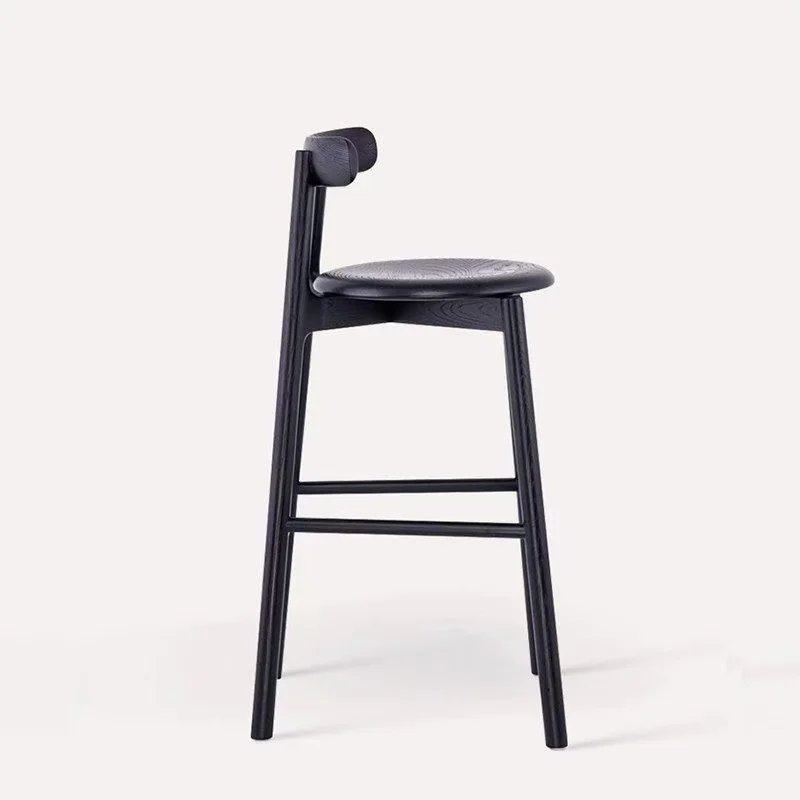 

About New Modern Luxury Furniture, Bar Chairs, Nordic Style, Solid Wood Material, Suitable for Hotels, Cafes, Bars, High Stools