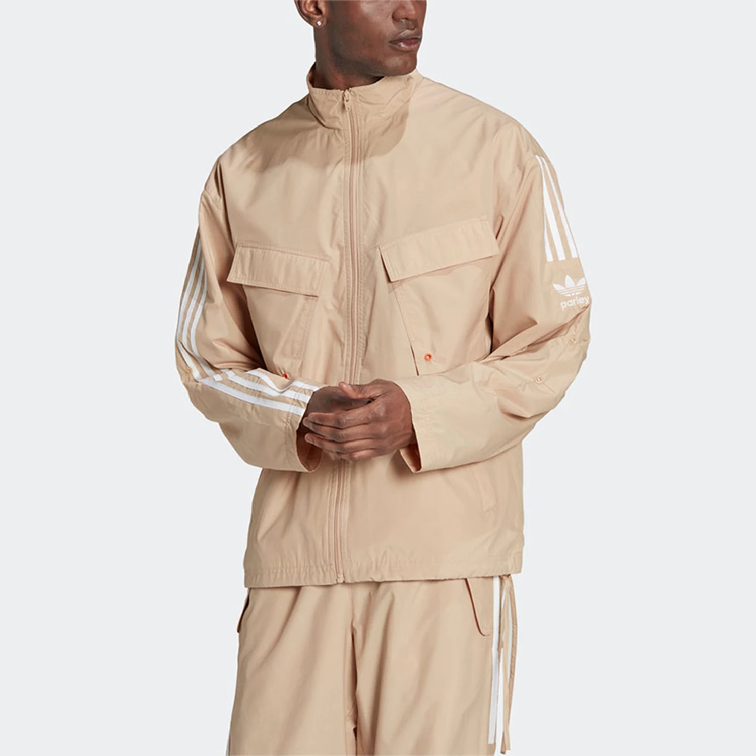 

Adidas Official Genuine Men's Trefoil Woven Windproof Sports Casual Jacket HL9397