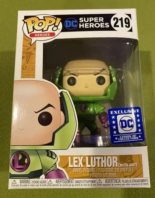 Película Funko Pop Lex Luthor219 #   Muñecas de vinilo DC superhéroes juguetes de acción figuras Brinquedos colección modelo para regalo de niños