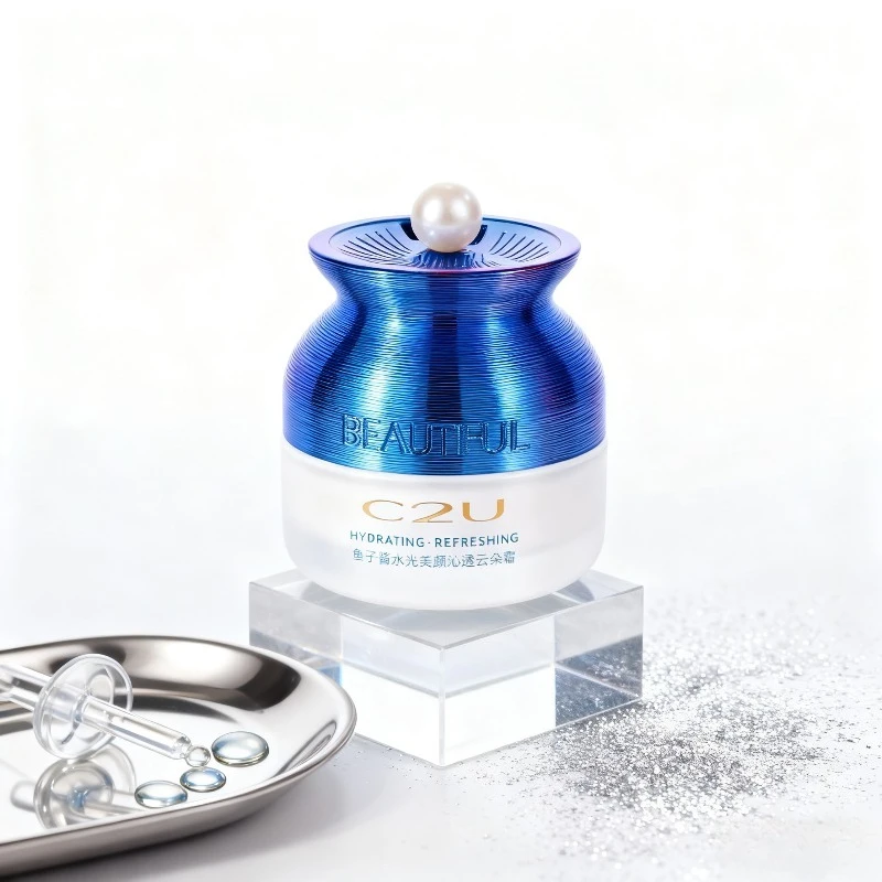 الكافيار مشع ديوي الجمال سحابة كريم ترطيب ترطيب ممتلئ الجسم منعش توهج حريري تجديد كريم ايسنس للوجه