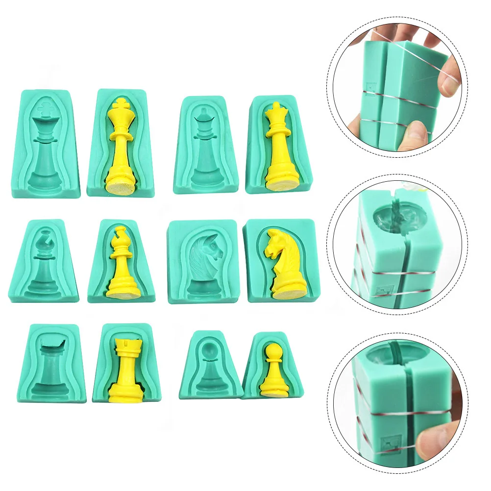 แม่พิมพ์ช็อกโกแลตรูปหมากรุก 12 ชิ้น ทำจากซิลิโคนเนื้อนิ่ม ไม่ติด ใช้ทำเค้ก ฟองดองท์ ลูกอม อุปกรณ์ทำขนม DIY แม่พิมพ์เค้กรูปหมากรุก