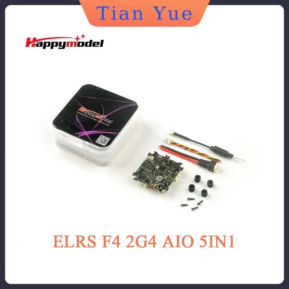 

Happymodel ELRS F4 2G4 AIO 5in1 Flight Controller with Built-in 2.4GHz ELRS Receiver for Toothpick Freestyle FPV Racing Drone