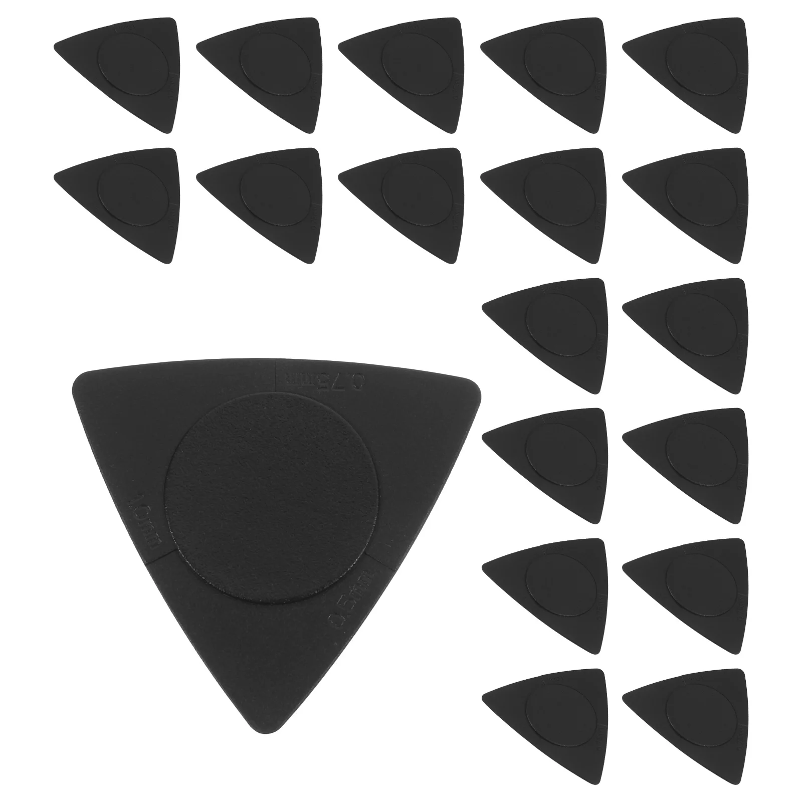 

20Pcs Folk Guitar Picks Triangle Black ABS Material Anti-Slip Design Thin Medium Heavy Gauge Guitar Accessories