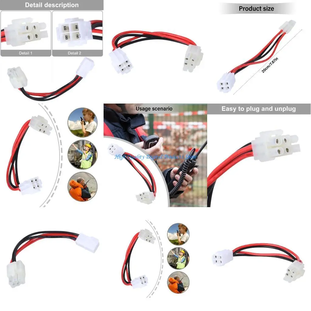 

U2JE 4-контактный на 6-контактный коротковолновый радиокабель, преобразователь шнура, линейный адаптер для коротковолновых