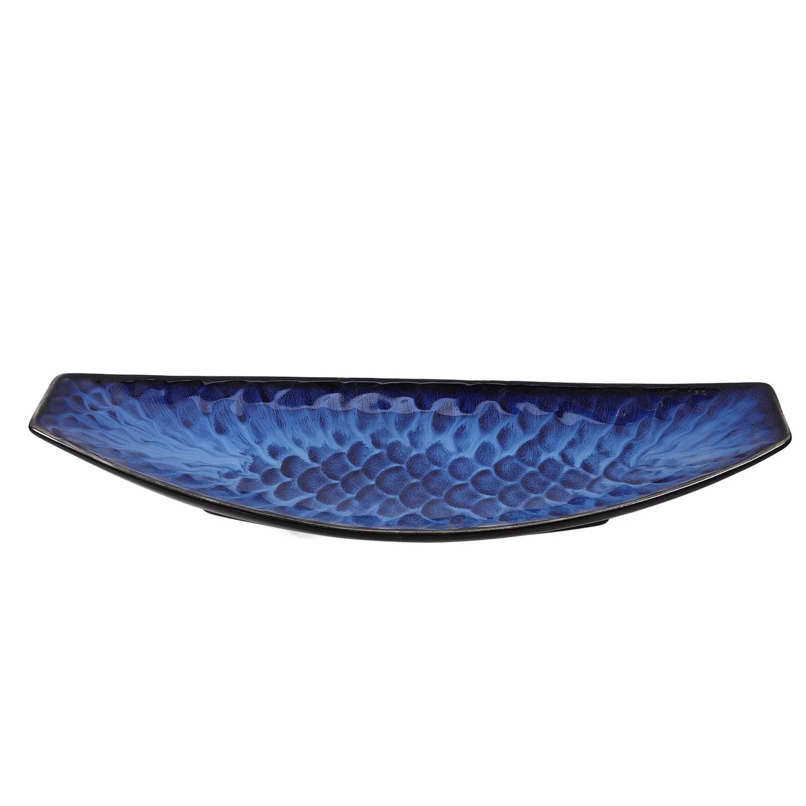 

Ceramic Sashimi Plate Long Boat Shape Cold Dish Dessert Plate Easy Clean Suitable for Sushi Ceramic Dish