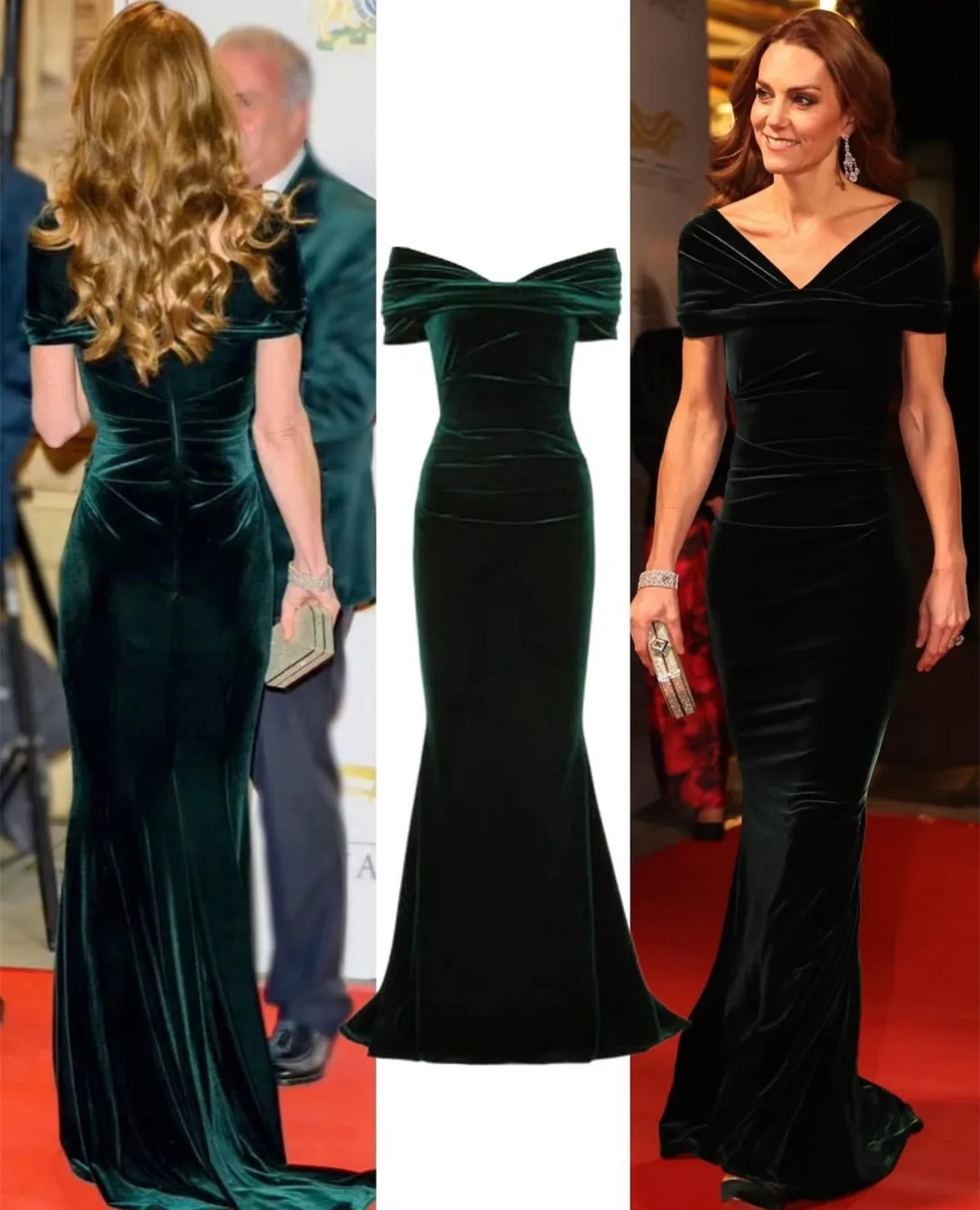 

Customized Long Velvet Evening Dresses Mermaid Pleated Watteau Train فساتين الحفلة Prom Dress for Women