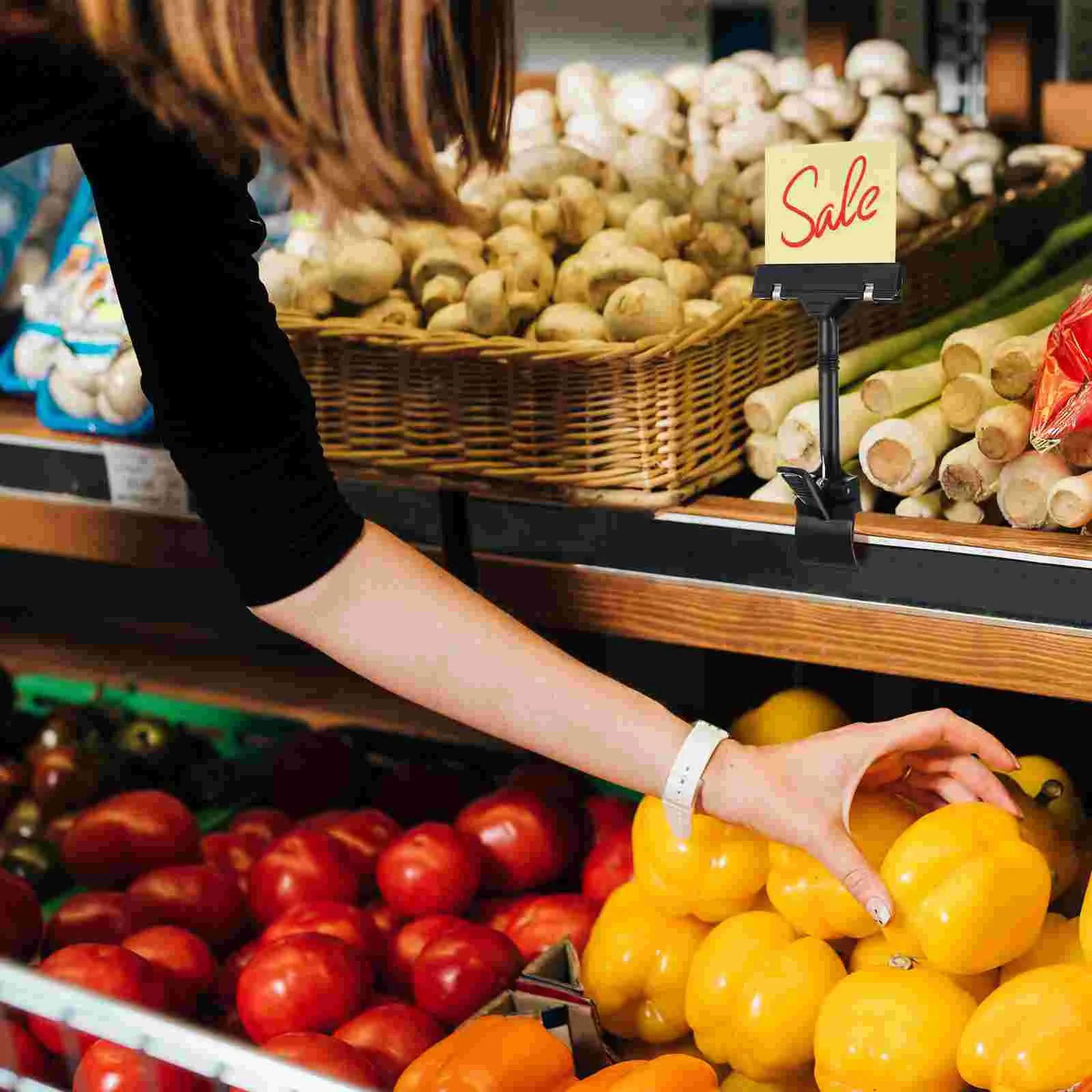 10 Pcs Ad Folder Sign Holder Clip Price Cards Adjustable Merchandise Display Mini Sturdy Tags Plastic Pp New Material Clips