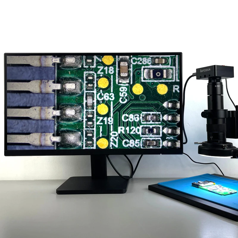 Imagem -03 - Hdmi Usb Industrial Eletrônico Digital Microscópio de Vídeo Câmera Lupa para o Reparo do Pwb do Telefone 1080p 60fps 2k 4800w 48mp