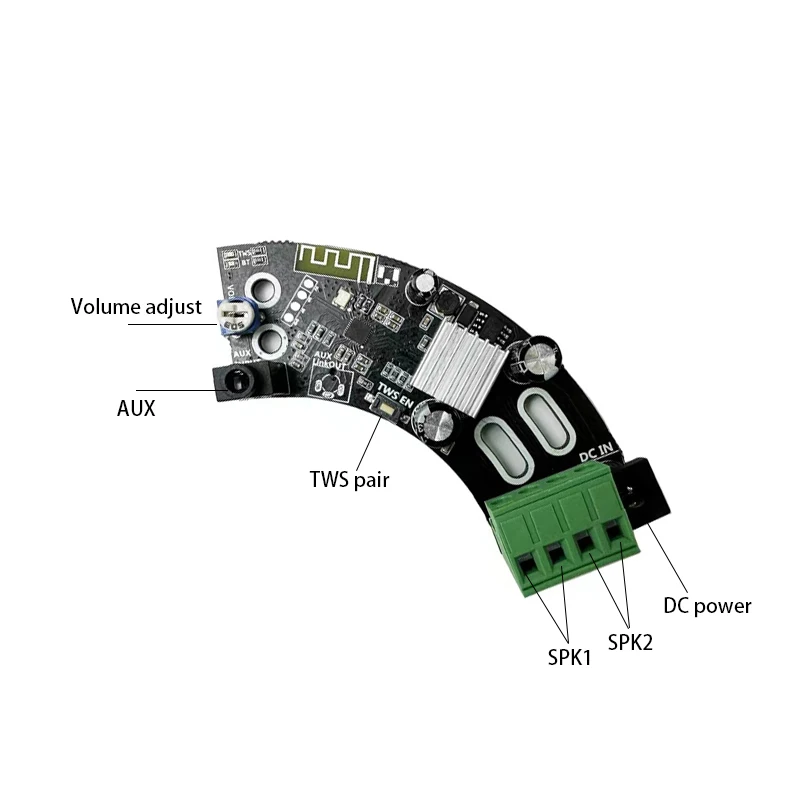 Scheda amplificatore bluetooth Altoparlante da soffitto Audio 2X40W Parete Stereo Sfondo Amplificatore musicale FAI DA TE AUX DC9-24V