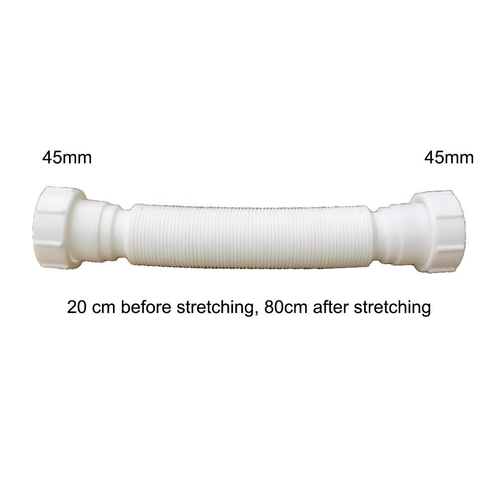 Flexible Drain Hose Double-Headed Pipe Efficient Drainage Solution Versatile Drain Connector Compatibility With Standard Sinks