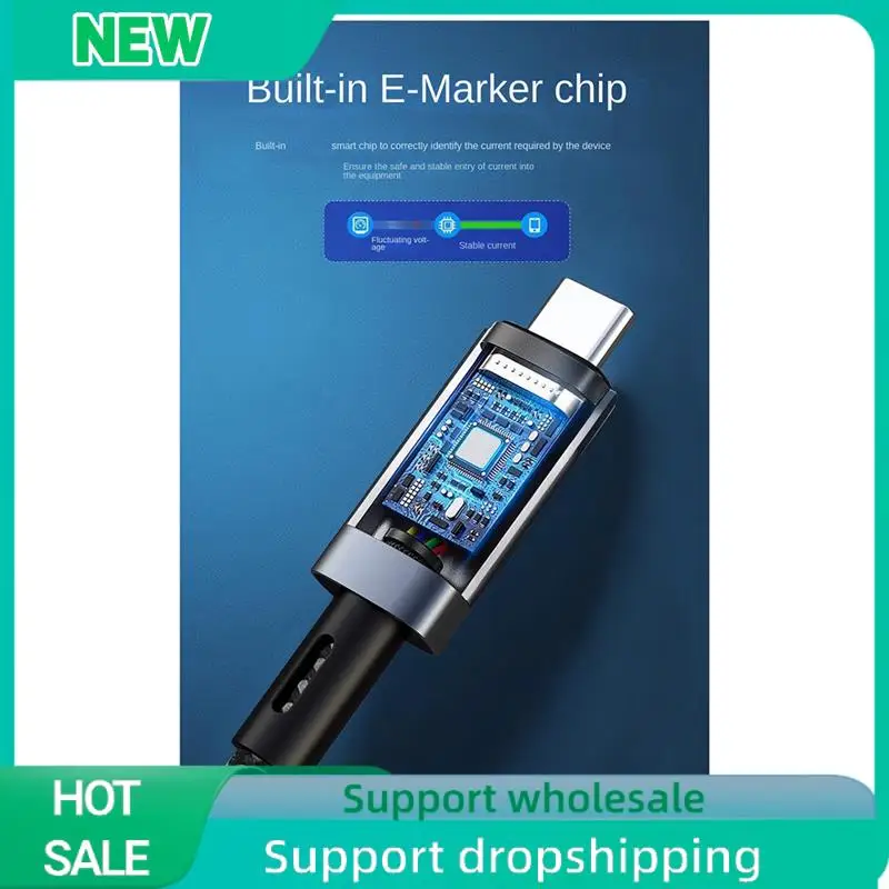 كابل USB C صلب مع شاشة LED يدعم كابل شحن فيديو 8K بسرعة 40 جيجابت في الثانية بقدرة 240 وات USB C #4