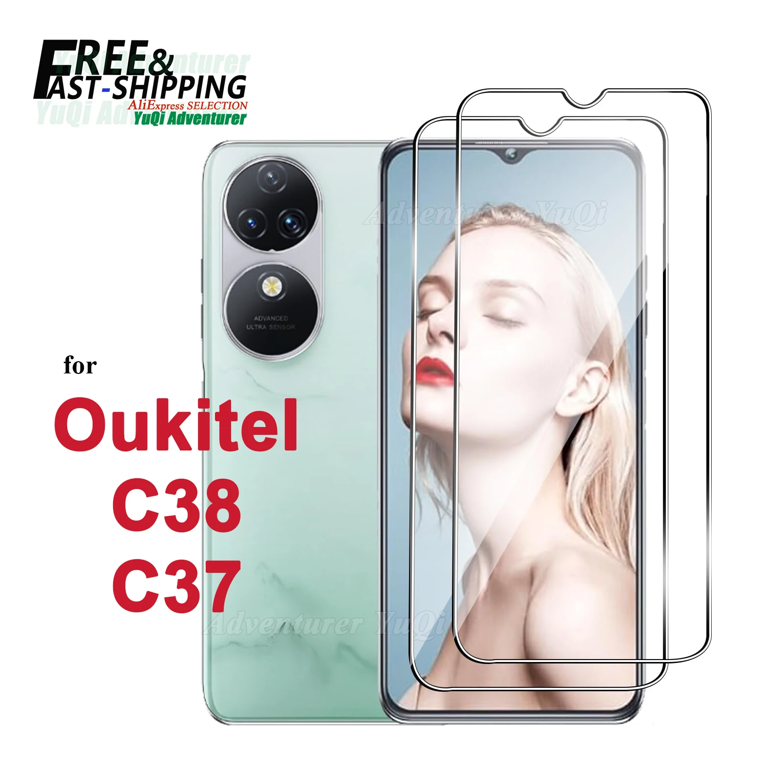 

1-4 pcs Screen Protector For Oukitel C38 C37 Tempered Glass HD Crystal Mica 9H Anti Scratch Case Friendly Clear
