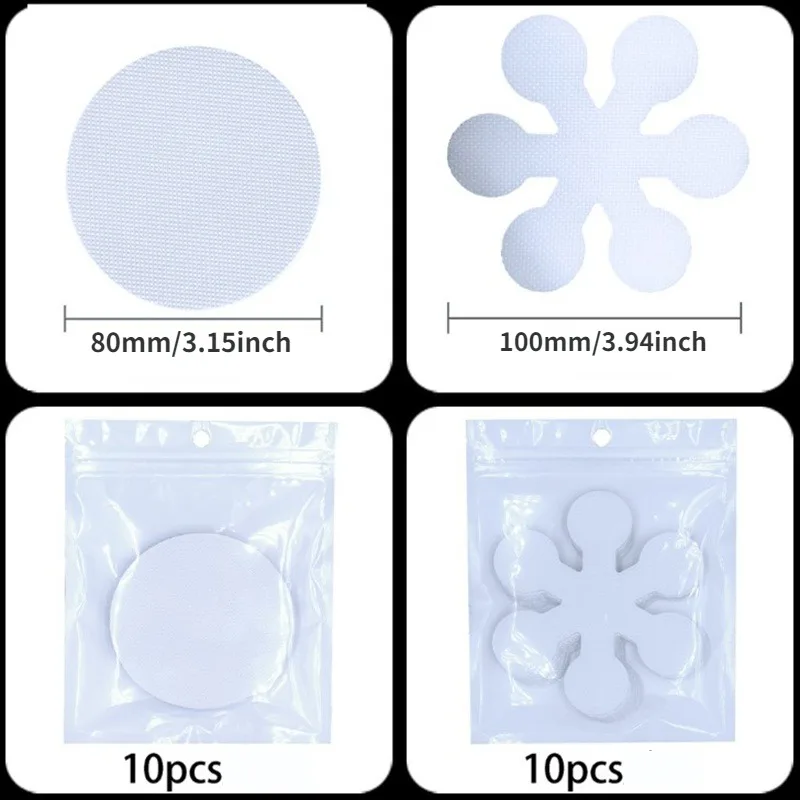 10Pcs Bathroom Slip Transparent Non Slip Tape Anti Slip Strips Shower Stickers Round Snowflake Shaped Antiskid Sticker