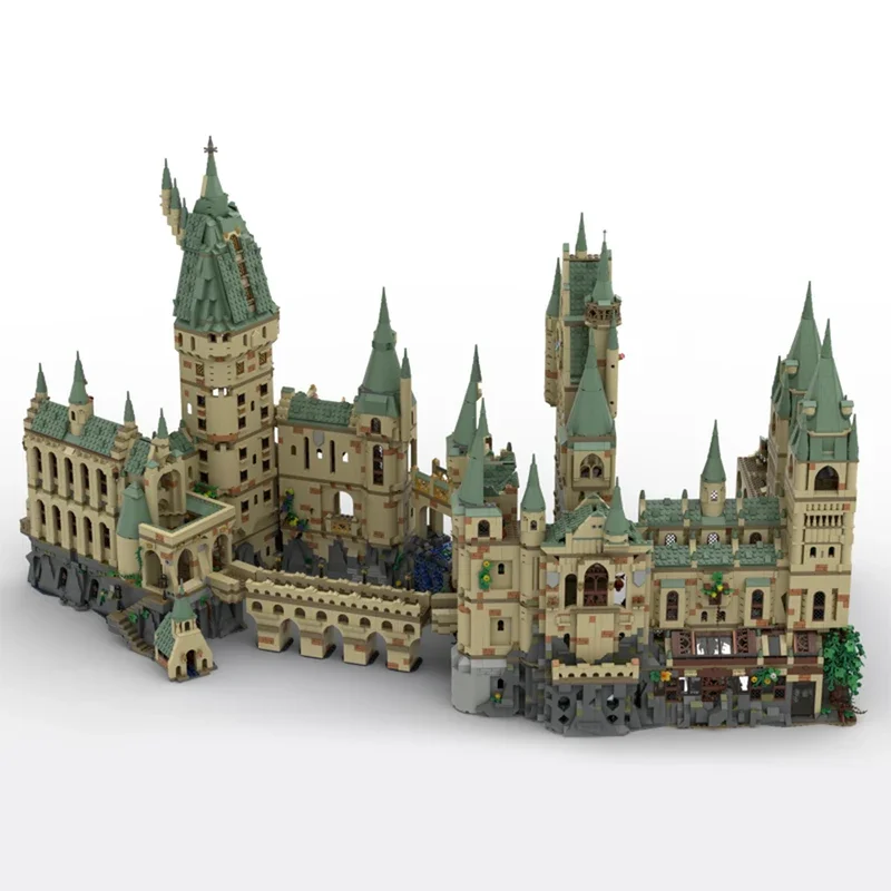 MOC マジックワールドビルディングレンガ究極のモジュラーホグワーツグラウンドとハリーズキャッスルバンドルブロックモデルおもちゃ子供の誕生日プレゼント