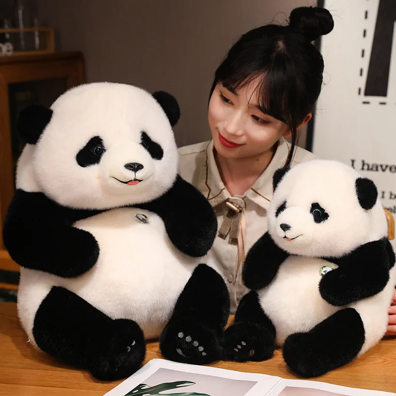 Nieuwste Grote Simulatie Schattige Panda Hanhan Pop Pluche Speelgoed Slaapkussen Bed Knuffel Pop Verjaardagscadeau Pluche Panda Speelgoed