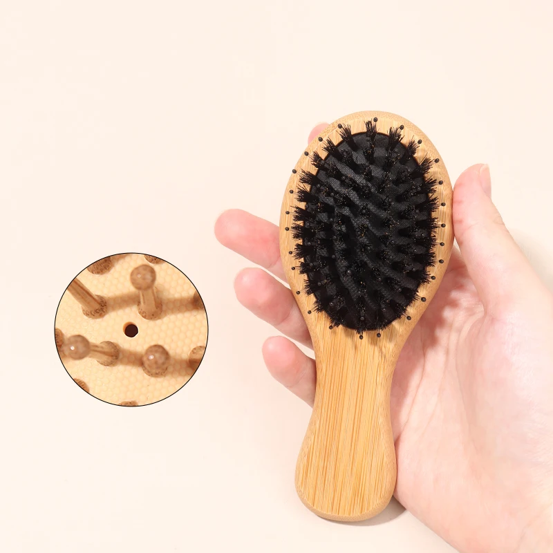 Bamboo Mini Airbag Comb Anti Static Air Cushion Hair Brush Reduce Hair Loss Hair Care Styling Comb Women Styling Tools