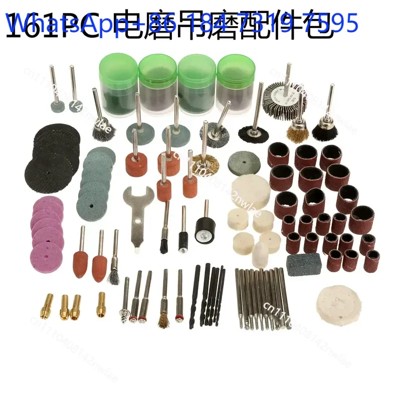 Electric Rotary Tool Kit with 162 Accessories Including Cutting Discs Grinding Bits Drills and Polishing Wheels for Engraving