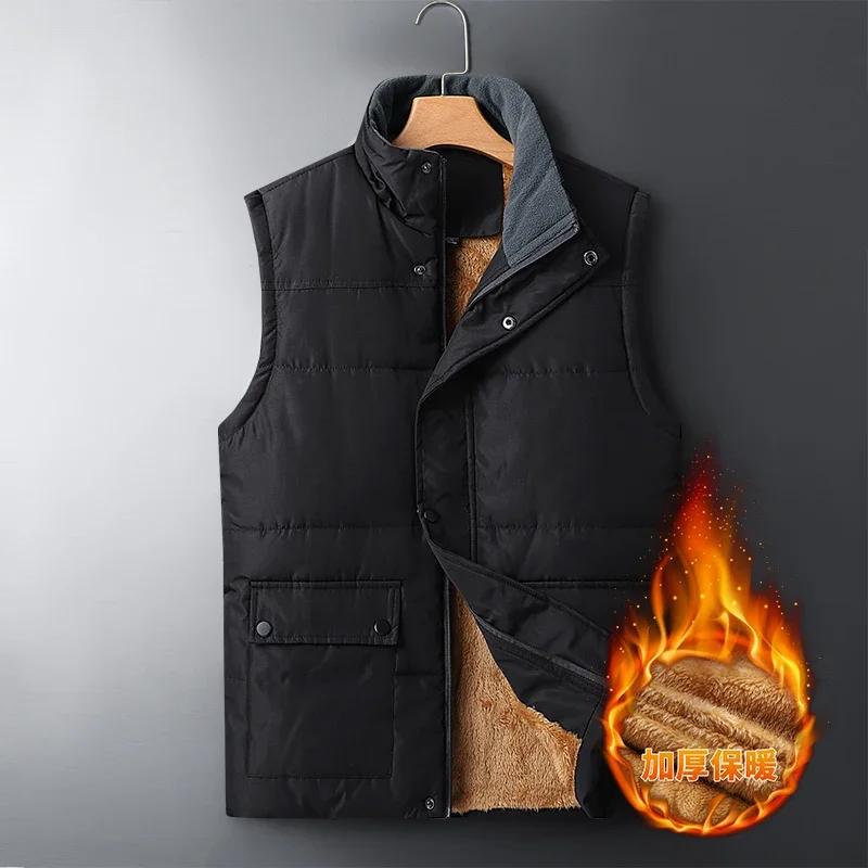 Brand Men Vest Jacket 2022 Winter New Men Vest for Down Cotton Sleeveless Jacket Waistcoat Man Thicken Warm Mens Vest Parka Coat