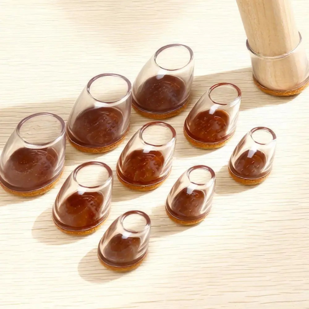 

Silicone Material Silicone Chair Leg Protectors Felt Surface 15-25° Slanted Non-Slip Floor Protectors Flexible Design