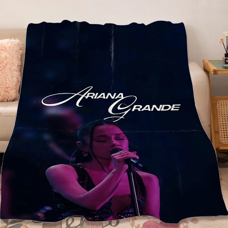 Warm Winter Blankets A-Ariana Grandes Custom Blanket Microfiber Bedding Fluffy Soft Blankets Knee Bed Fleece Camping Nap Blanket