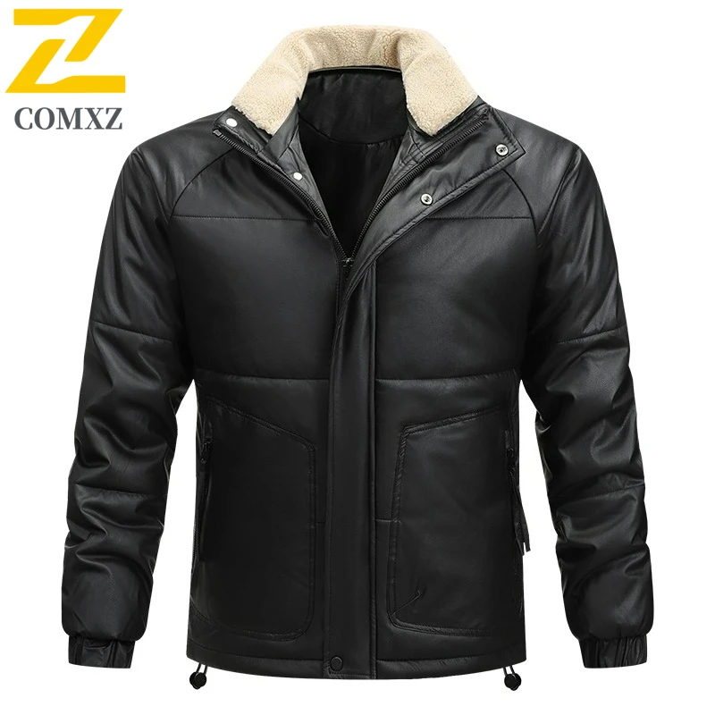 2025 New Winter Jacket Men Vintage Casual Quilted Coat Hooded Fake Two Piece Scratch Resistant  Fashion​ Windproof jacket ​