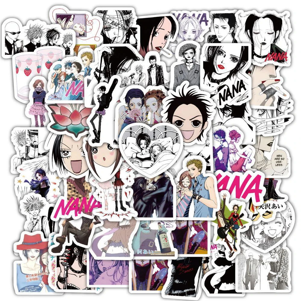 Clássico japão anime nana adesivos para caixa do telefone, impermeável, legal, desenhos animados, graffiti, decalques, brinquedo, diy, 10, 30, 60pcs