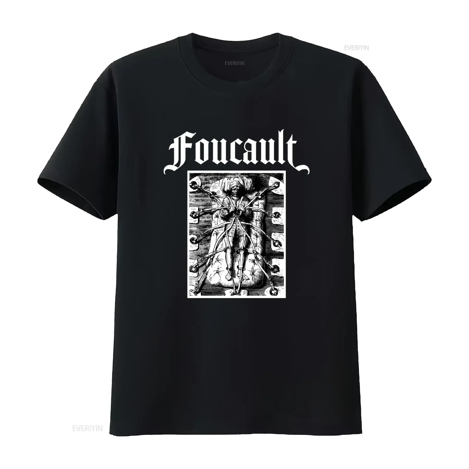 Philosophy Foucault Damiens Regicide T shirt for Men and Women vintage Washed fashion Breathable homme Comfortable Slightly