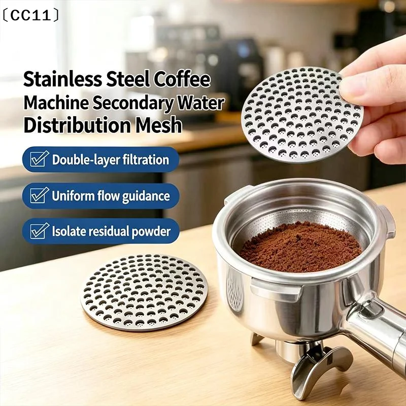 Stainless Steel Distribution Mesh With Double Filtration And Uniform Flow Perfect For Home Barista Daily Espresso Brewing〔CC11〕