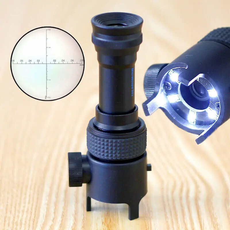 50X Handheld Portable LED Microscope Magnifying Glass for Jade Jewelry Metal Identification Appraisal