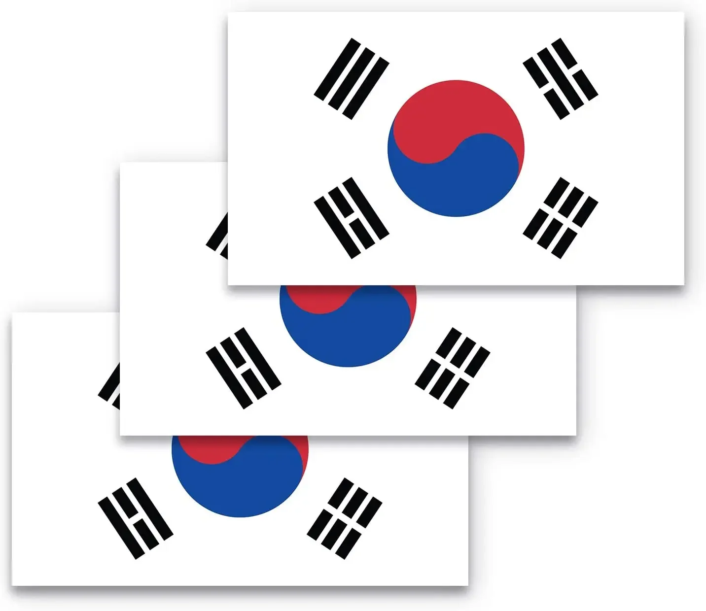 Korean Flag Car Stickers Are Republic of Korea Printed matter decal for Computer Trunk Wall Bumper Durable Waterproof