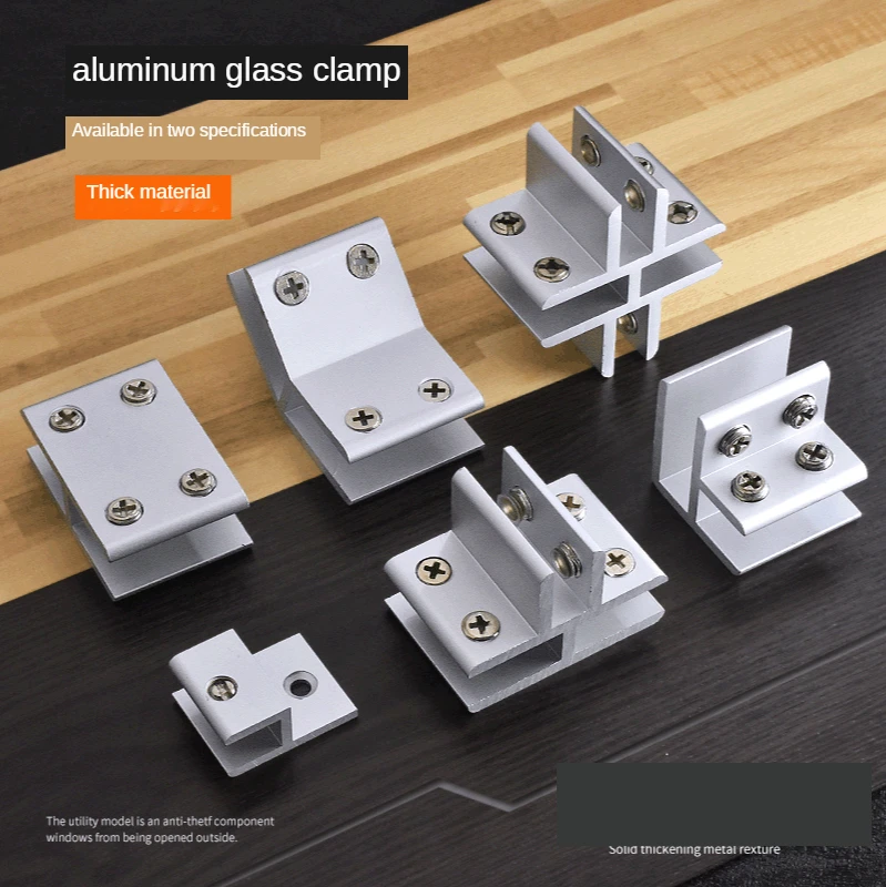 Glass Clip Combination Clip Display Frame Fastening Clip Support Glass Clamp Clip Cabinet F T Type Cross Fixed Buckle Connector