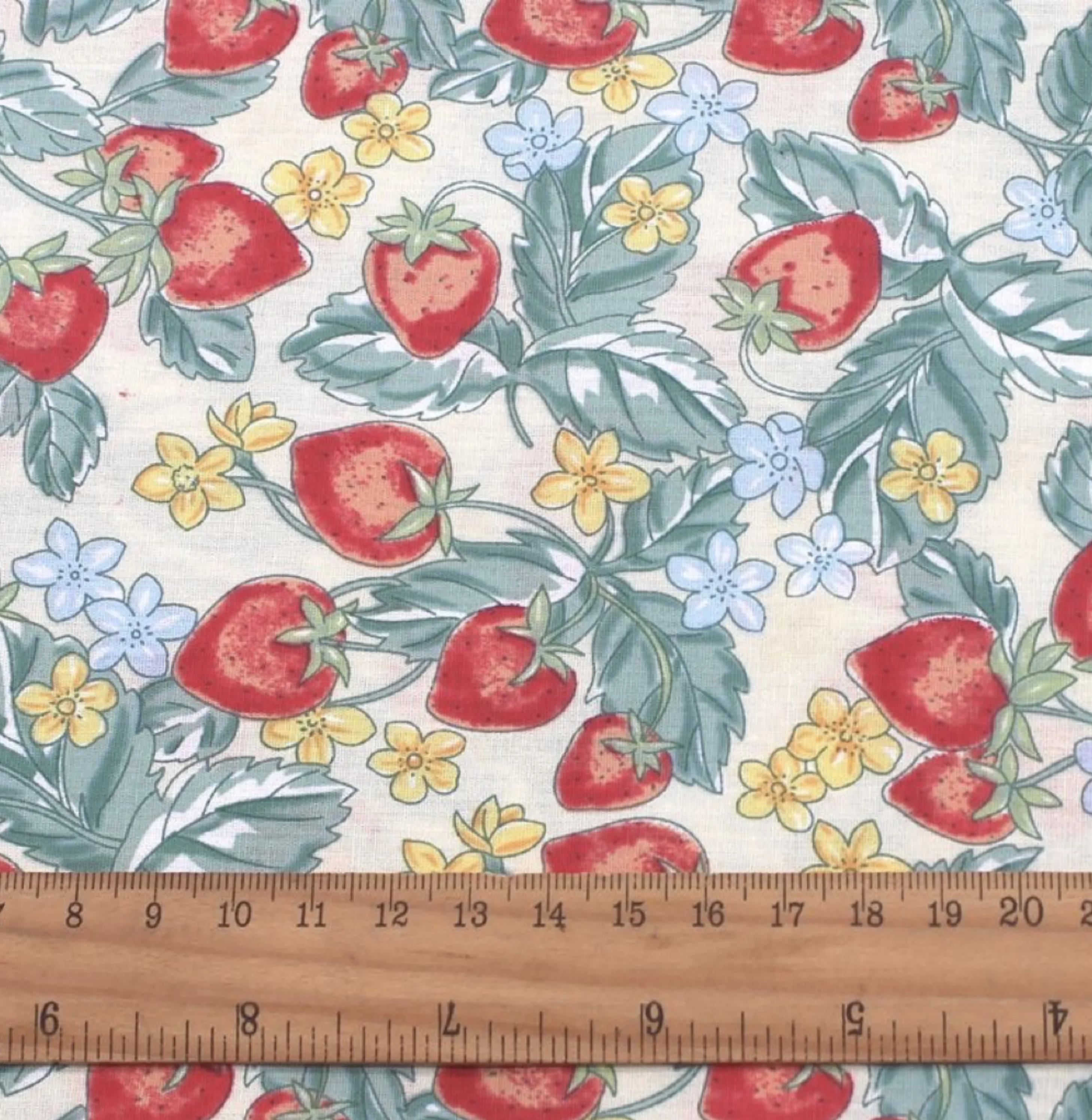 Wild Strawberry 100% Cotton Poplin Fabric 40S Like Liberty Digital Printed For Sewing Cloth Dress Skirt Kids Designer Designer