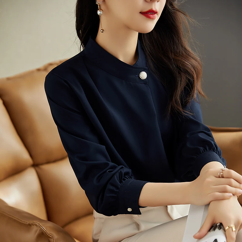 

Spring Summer Chiffon Shirts Women's Blouses Korea Fashion Office Ladies Work Shirts Casual Tops Female Party Clothing