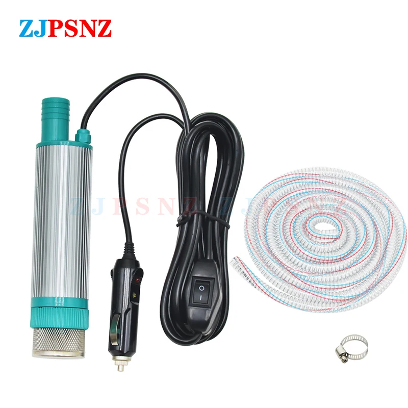 Pompa per auto elettrica 38mm Mini portatile per il pompaggio della pompa di trasferimento dell'acqua dell'olio diesel Pompa sommergibile da pesca da campeggio 30L/min 12V 24V