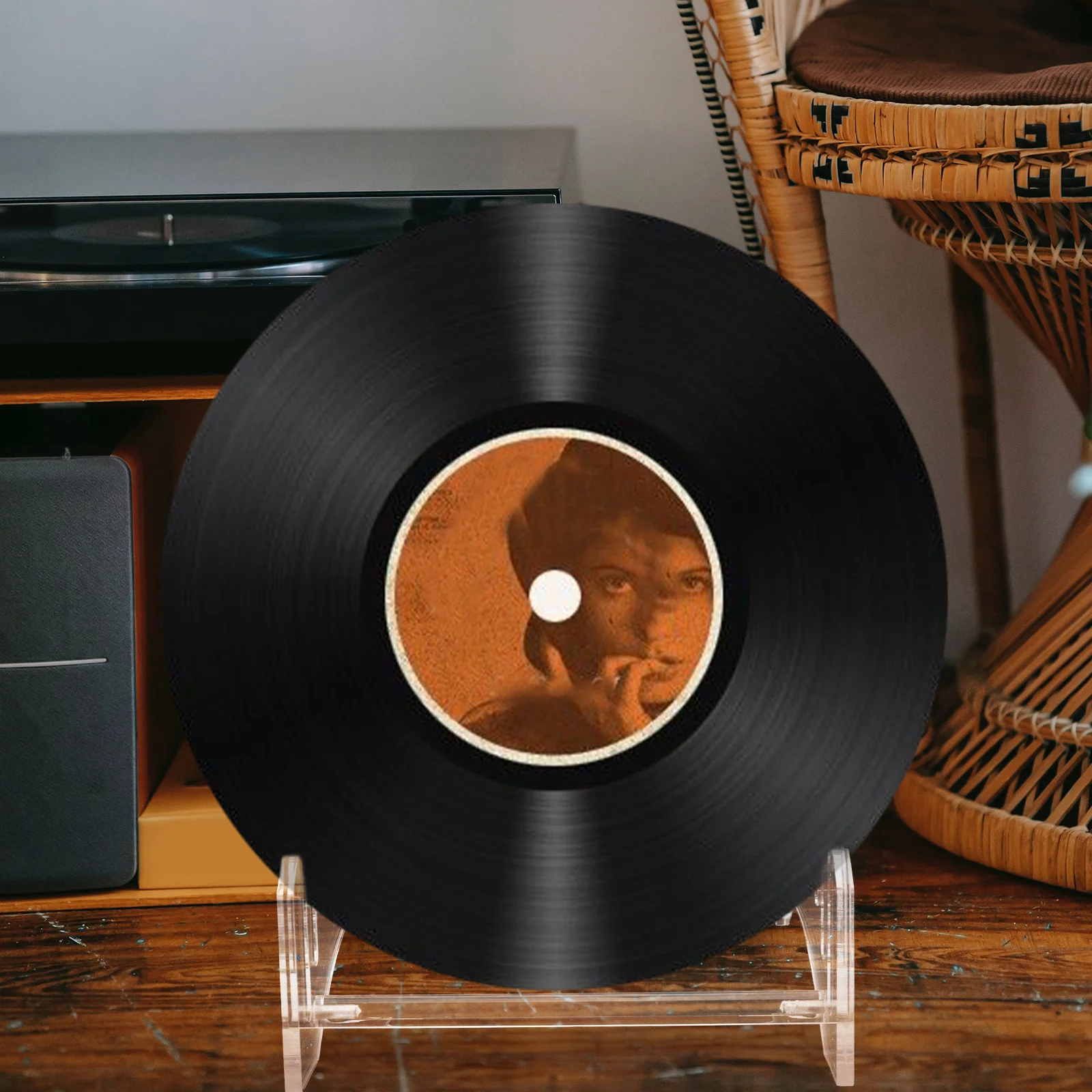 Sturdy Acrylic Record Display Rack Desktop Multi-Tiered Organizer Vinyl Record Shelf Vertical File Magazine Holder For Home