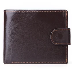 2024 New Vintage Business Men's Wallets Cow Genuine Leather Short Wallet Men Quality Male Cash Purses Clutch Boy Casual Wallets