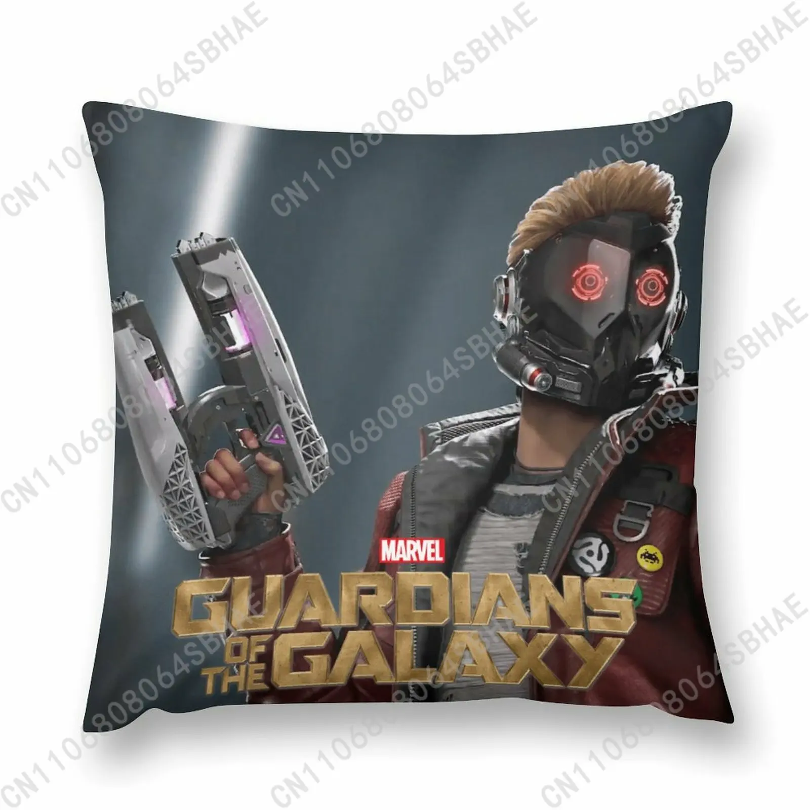 

Marvel Star Lord Custom Pattern Short Plush Pillow Cover Soft Short Fur Cushion Living Room Personalized Decor Cosplay