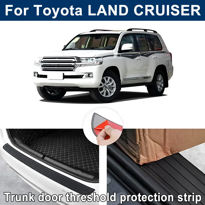 Car Trunk Sill Anti-scratch Guard Strip For Toyota LAND CRUISER - Rear Bumper Rubber Protector Decorative Cover Sticker