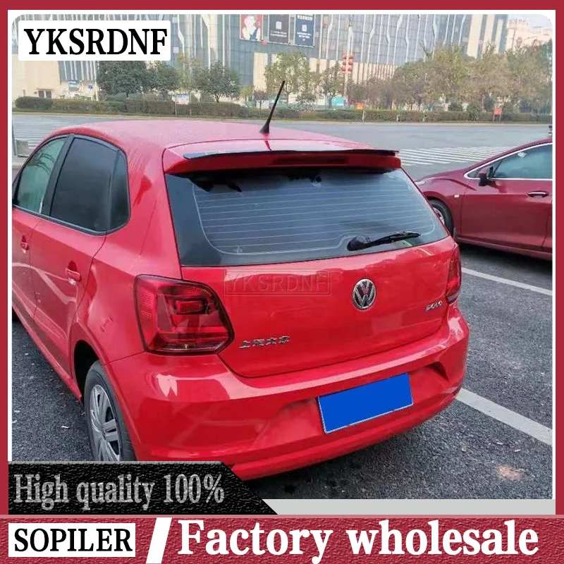 

Высококачественный спойлер из АБС-пластика для Volkswagen Polo 2010, 2011, 2012, 2013, 2014, 2015, 2016, спойлер для заднего крыла автомобиля