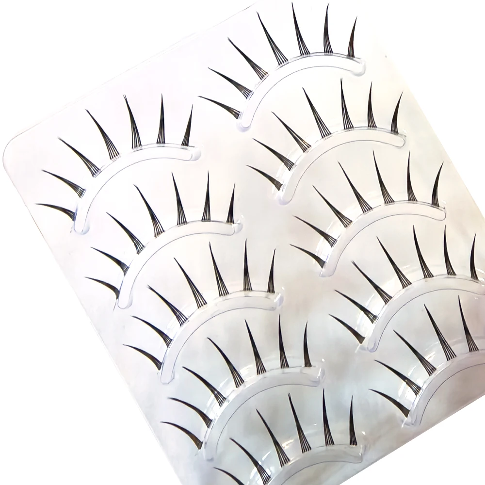 5 أزواج من الرموش الجنية على الطراز الياباني الطبيعية اللطيفة المظهر COSPLAY COS Wispy لينة لاش تمديد العين الهزلية واضحة الفرقة