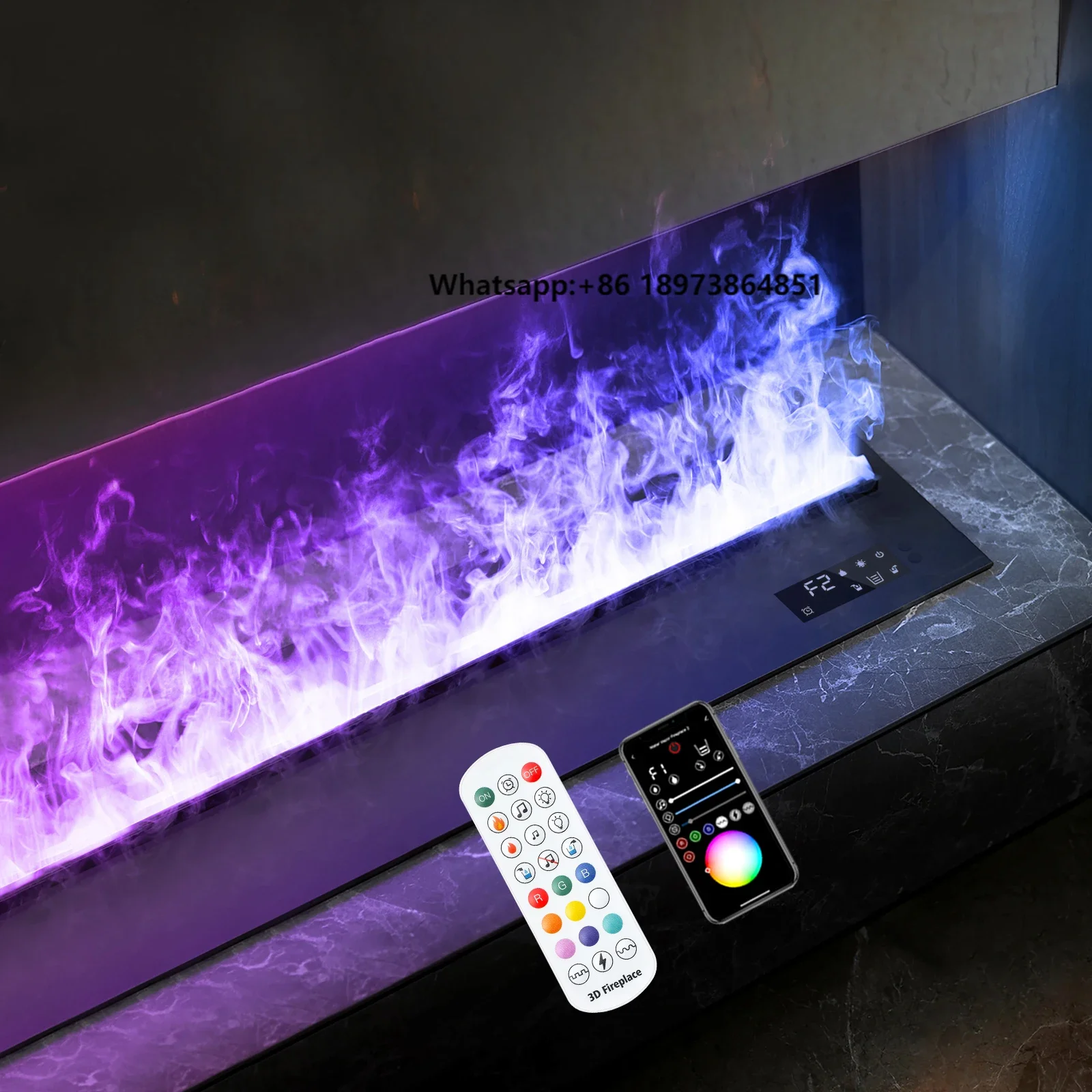 

Smart Steam LED Flame TV Stand Decorative Fireplace 5-year Warranty Silent Automatic Water 3D Electric Fireplace