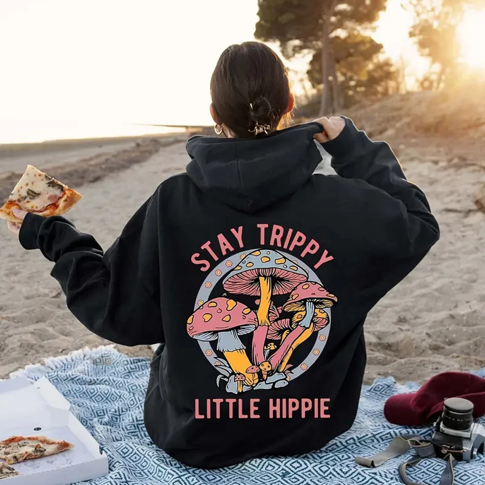 

Мужской пуловер с рисунком гриба и графическим принтом, популярная осенняя уличная одежда с длинными рукавами, уличная одежда унисекс, толстовка, топы