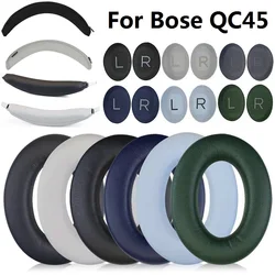 Ear Pads for Bose QuietComfort 45 QC45 Headphones replacement headband cushion and protective sheath soft Sensory skin leather