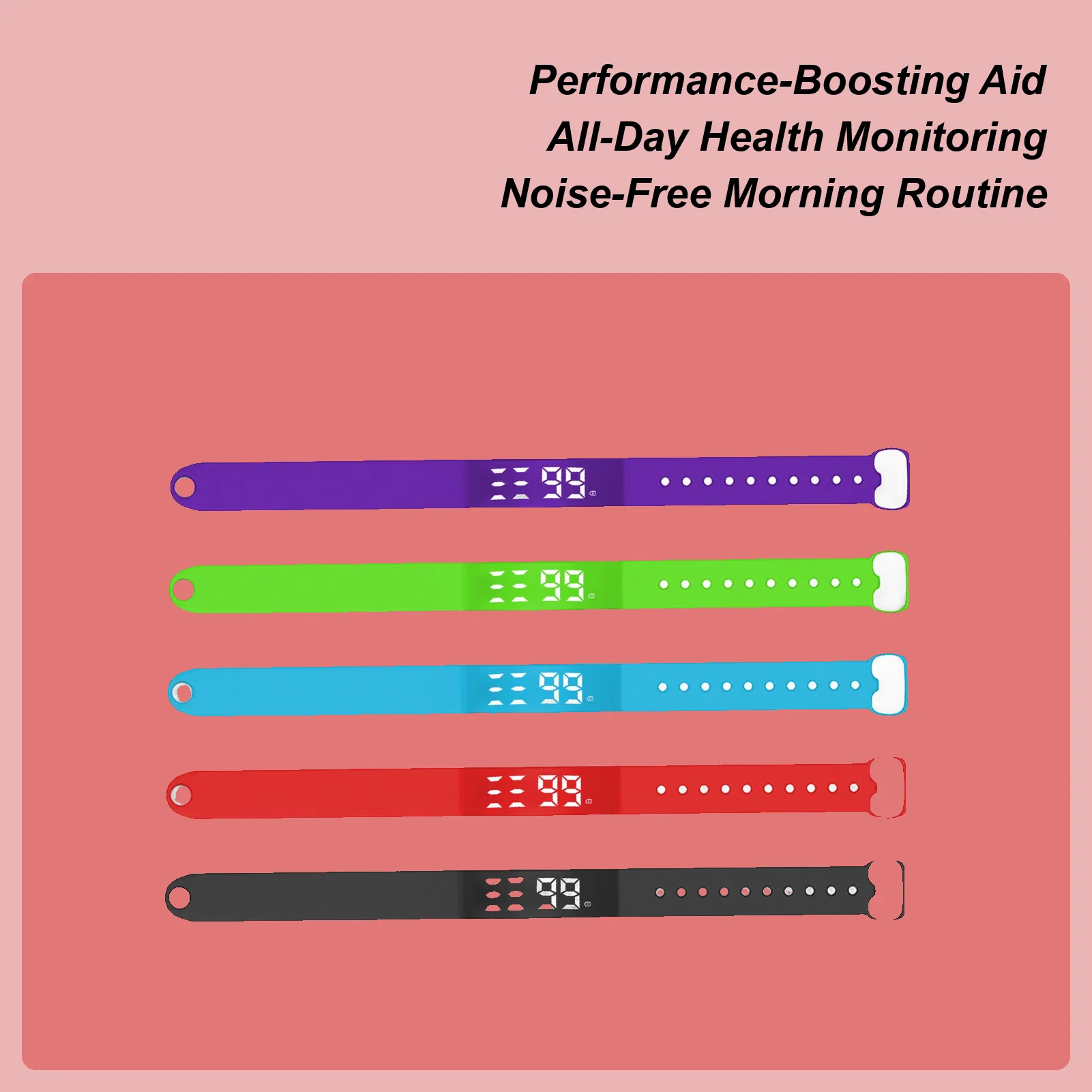 

Вибрационный браслет-будильник, бесшумный перезаряжаемый браслет, часы для тяжелых сна, 8 будильников для взрослых, детей, пар, ежедневный сон