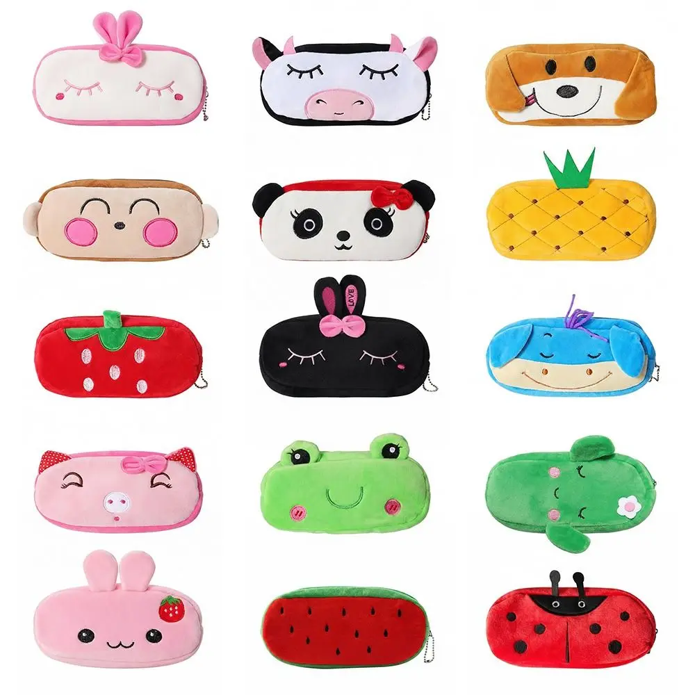 Multi-functional Pencil Case Zipper Design Large Opening Design Pen Bag Stationery Organizer Students Gift