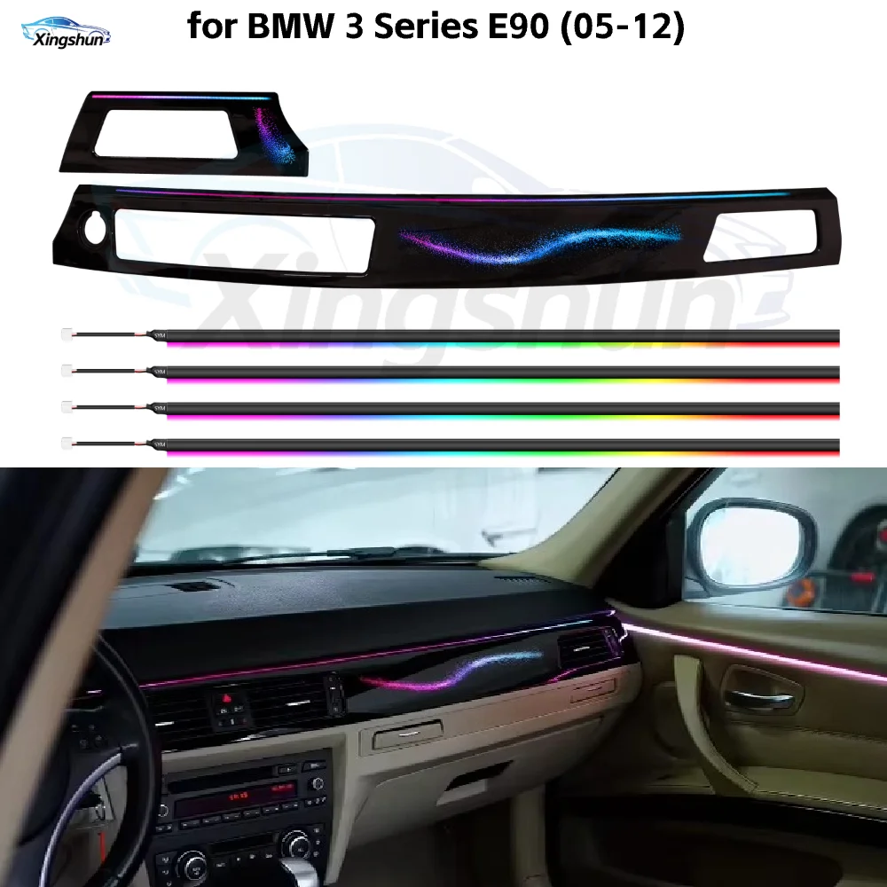 64 Colors Dynamic Ambient Light for BMW E90 2005-2012 3 Series Car Interior LED Lighting Upgrade Trim Accessories