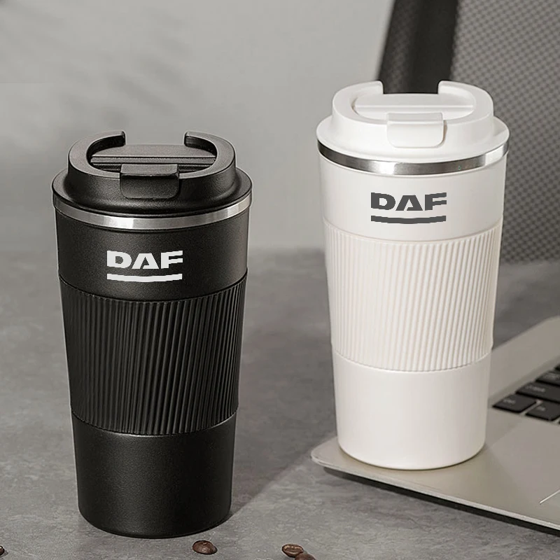 Suitable for DAF XF 95 105 CF LF VAN 510ml Car Stainless Steel Coffee Mug Thermos Anti-Slip Travel Customized Logo